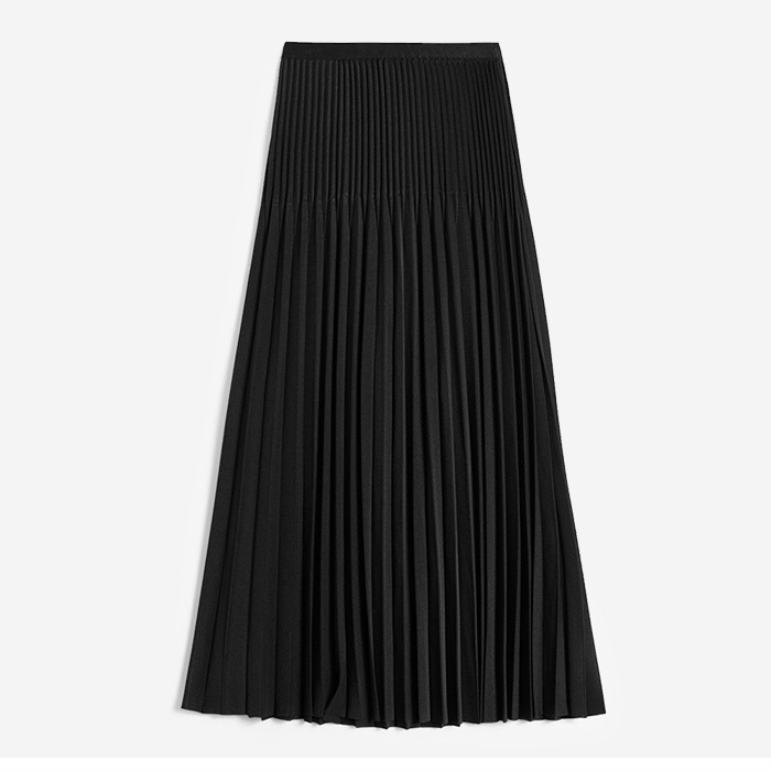 Women's Clothing medium length, super slim, hides meat, hides hips, and shows long legs, small A line pleated skirt for autumn and winter_voghion.com