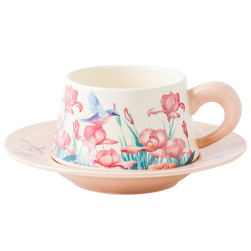 Tazas de café, platos de cerámica de encaje retro, tazas de té de la tarde, cajas de regalo de mano, tazas de marca, diseñadores originales de alto valor
