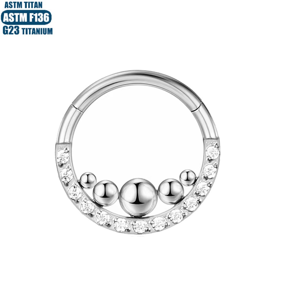 Pointed titanium steel lip stud product view