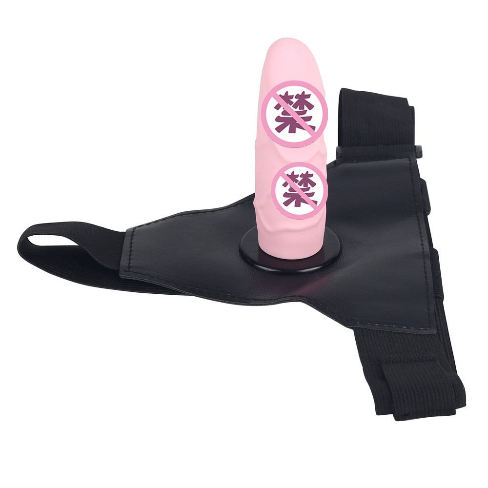Wearable Silicone Strap-on Pants with Detachable Penis, Black Adult Harness — detail image 3