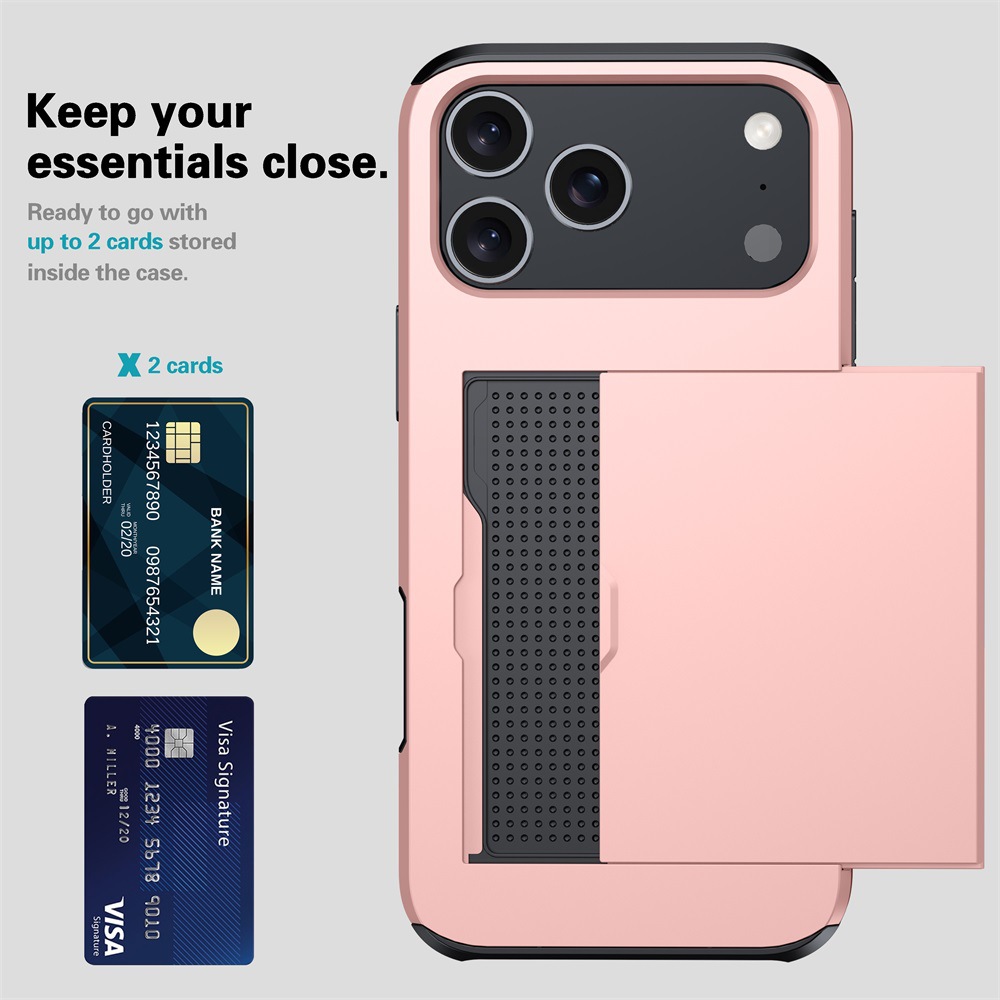 Shockproof Wallet Case For Iphone 16 Pro Max Slide Card Slot_voghion.com