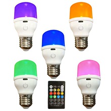 亚马逊无线电池供电充电式灯泡RGB定时调光台灯房间氛围应急灯泡