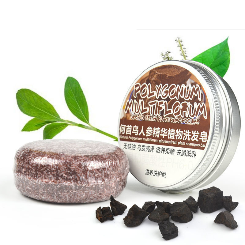 Foreign trade cross-border hair soap He Shou Wu ginseng soap nourishing soap essential oil soap soap manufacturer wholesale soap