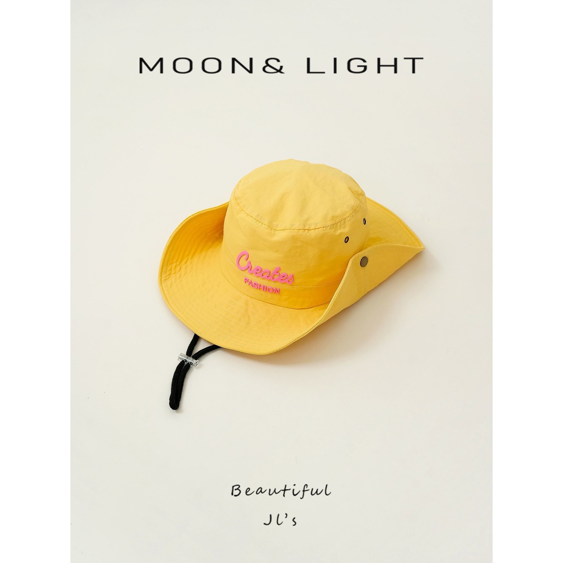 Yellow create quick-drying bucket hat