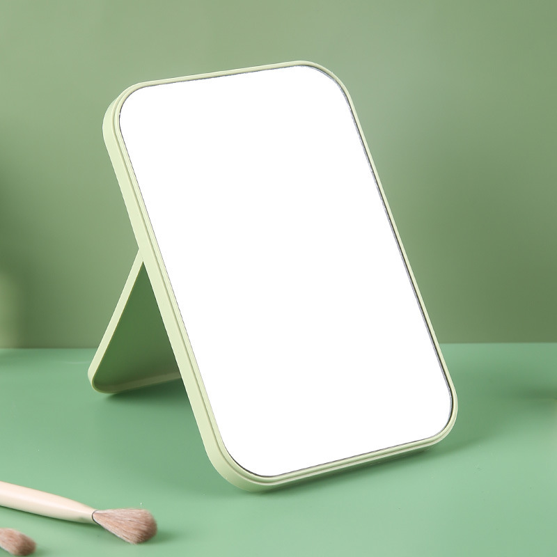 Espejo de maquillaje de escritorio, tamaño grande, espejo plegable estilo princesa, espejo rectangular, espejo sencillo para dormitorio.
