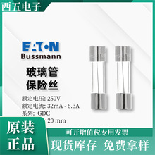 现货Bussmann 照明电子 GDC-V-1-R 1A 250V 玻璃管 保险丝管慢断