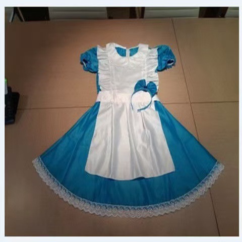 シンデレラメイド服コスプレ水メイド服ワンダーランドアリス超萌青cos衣装アニメ衣装|undefined
