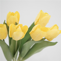 High quality artificial flower feel moisturizing tulip bouquet photography ornaments home decoration wedding artificial flowers wholesale