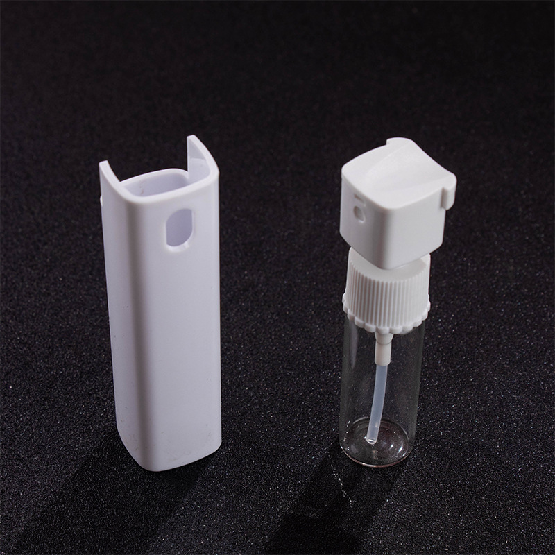 10ml可重复使用玻璃方管卡片便携喷瓶空有盒酒精香水喷雾瓶分装瓶