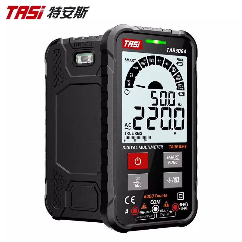 批发TASI特安斯TA8306A/TA8307A全智能大屏万用表可自动识别