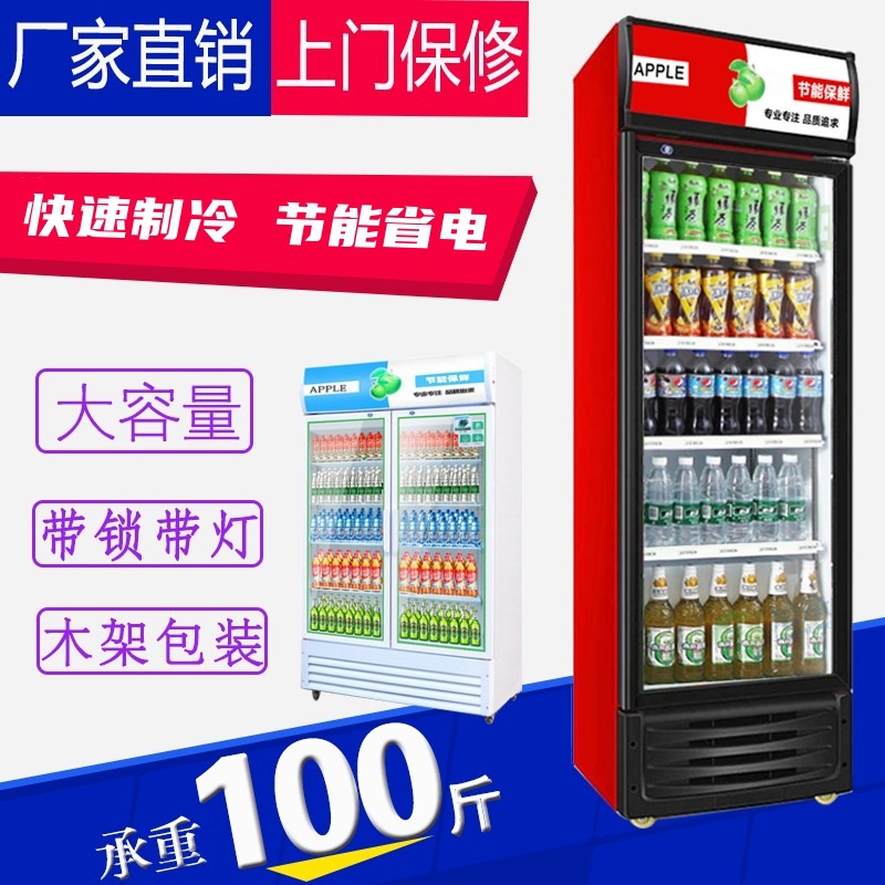 冷藏保鲜展示柜饮料柜单门立式商用冰箱双门冷饮柜啤酒柜超市冰柜