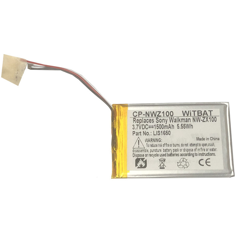 For Sony Walkman NW-ZX100,NW-ZX300 battery LIS1650 For Sony Walkman NW-ZX100,NW-ZX300 battery LIS1650
