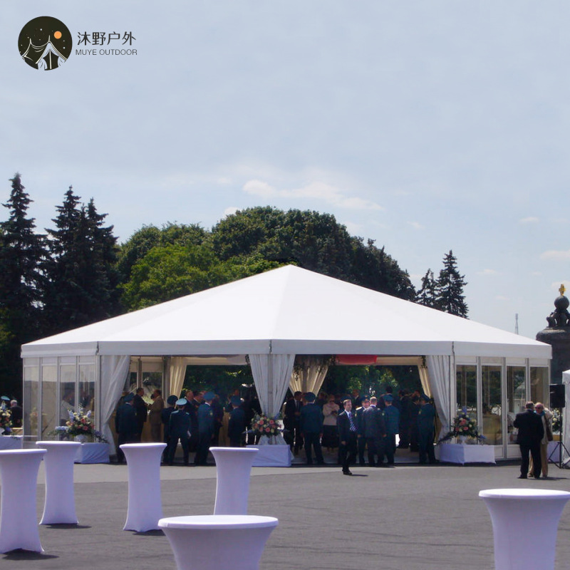 Muye al aire libre gran montaje de aleación de aluminio tienda de campaña de celebración de almacenamiento de exposiciones tiendas de campaña de bodas europeas