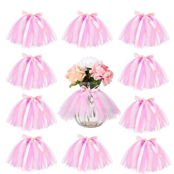 Comercio electrónico transfronterizo fiesta de bebé rosa minifalda pequeña pastel falda mesa y silla falda pequeña princesa falda tutú