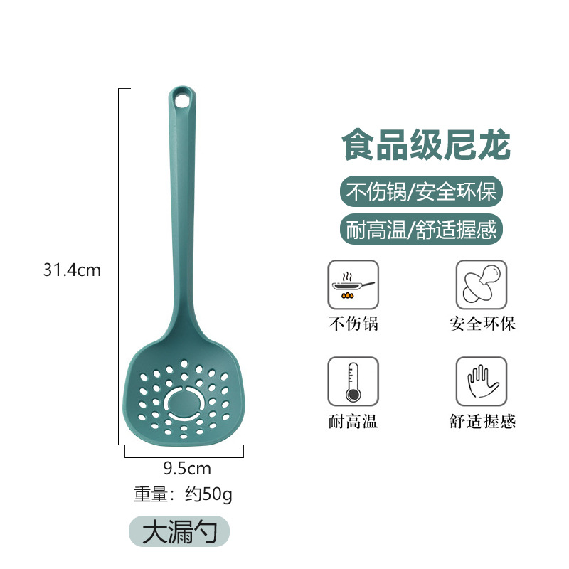 Utensilios de cocina de nailon de una pieza, juego de 6 piezas, suplemento alimenticio para bebés, cocina resistente a altas temperaturas, cuchara, espátula, juego de garras en polvo