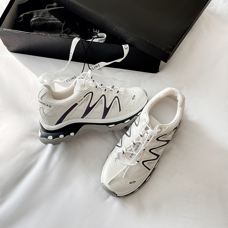 Zapatos de montaña de cuero de vaca de altura aumentada, zapatos de cuero para mujeres al aire libre, zapatos deportivos casuales transpirables con suela gruesa