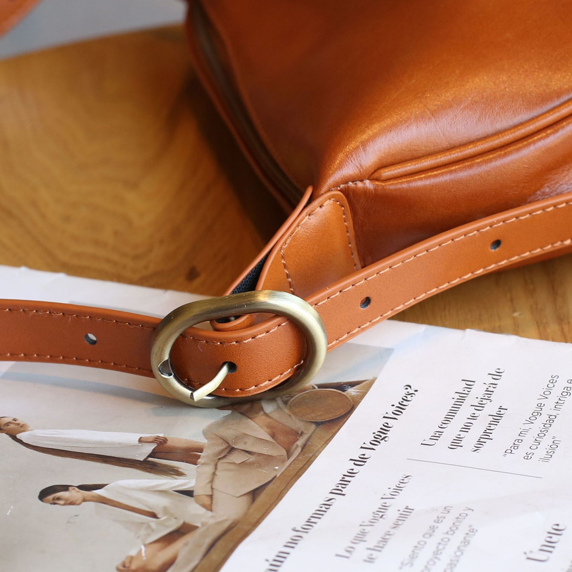 Women's One Shoulder Crossbody Bag, Versatile Vegetable Tanned_voghion.com