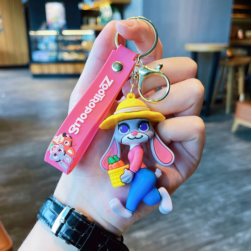 新しいズートピアペンダント漫画人形ジュディ人形かわいいキーホルダー漫画かわいいバッグペンダント|undefined