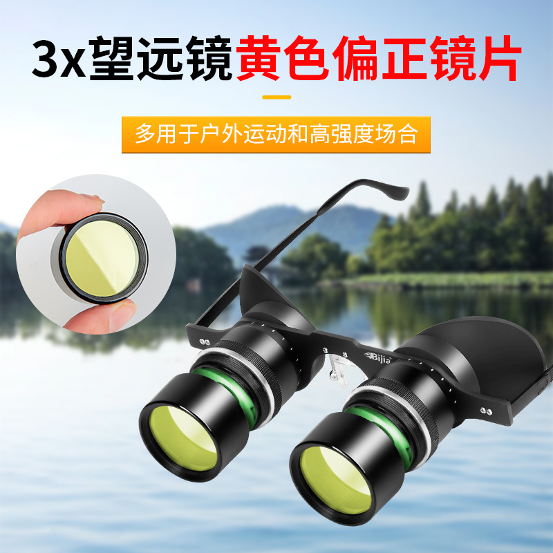 眼镜式望远镜偏光变色镜头