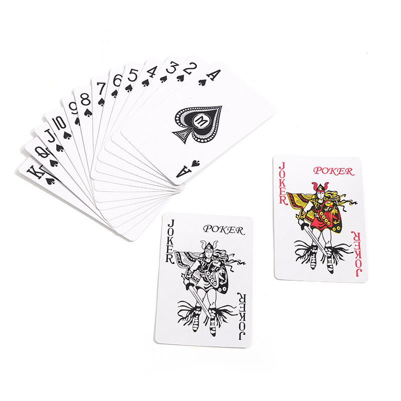 Playing cards "Yearly Fish 555" cross-border foreign trade red and blue low-end low-price playing cards manufacturer