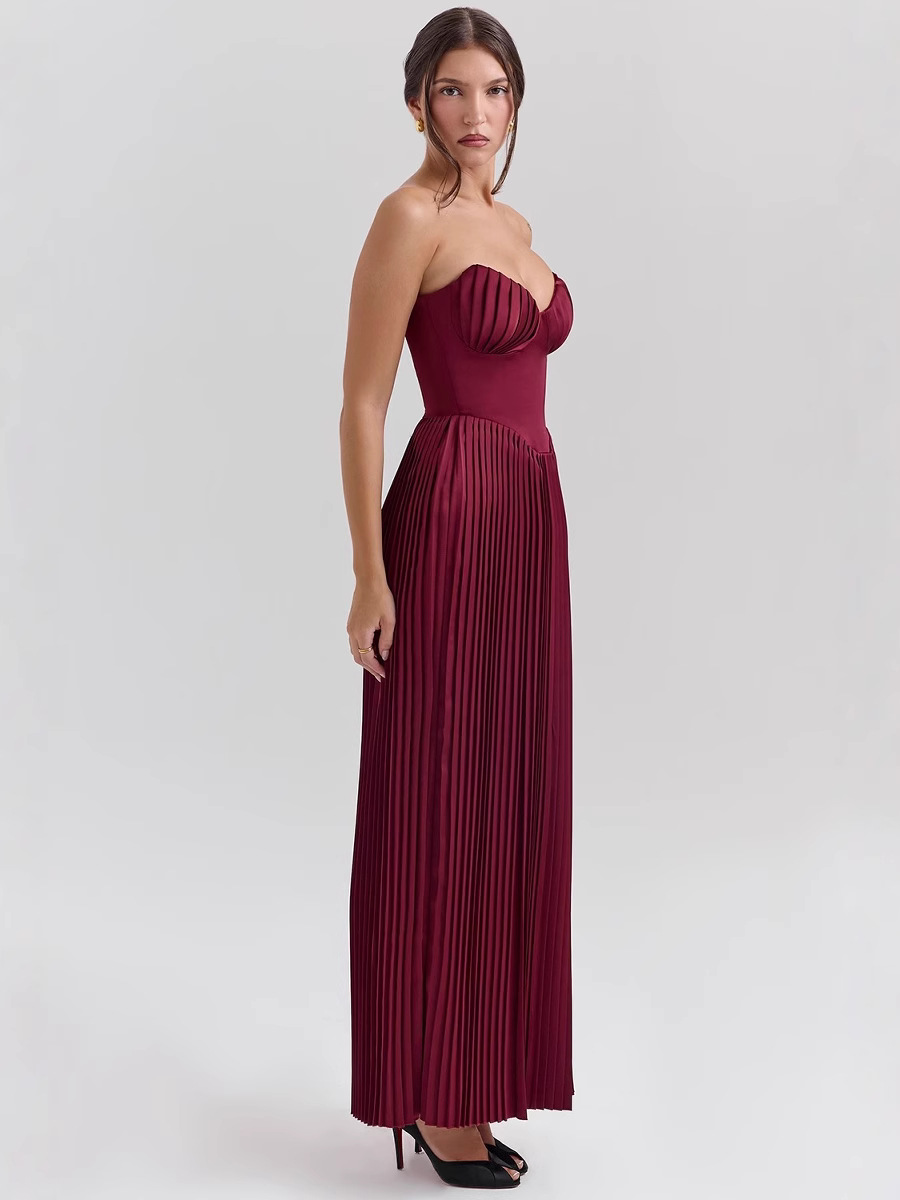 Summer fashionable elegant solid color sexy tube top sleevless