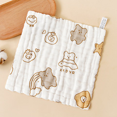 Handkerchief Pure Cotton Gauze Baby Towel Newborn High-density Bubble Fabric Face Wash Children's Square Towel Factory Wholesale