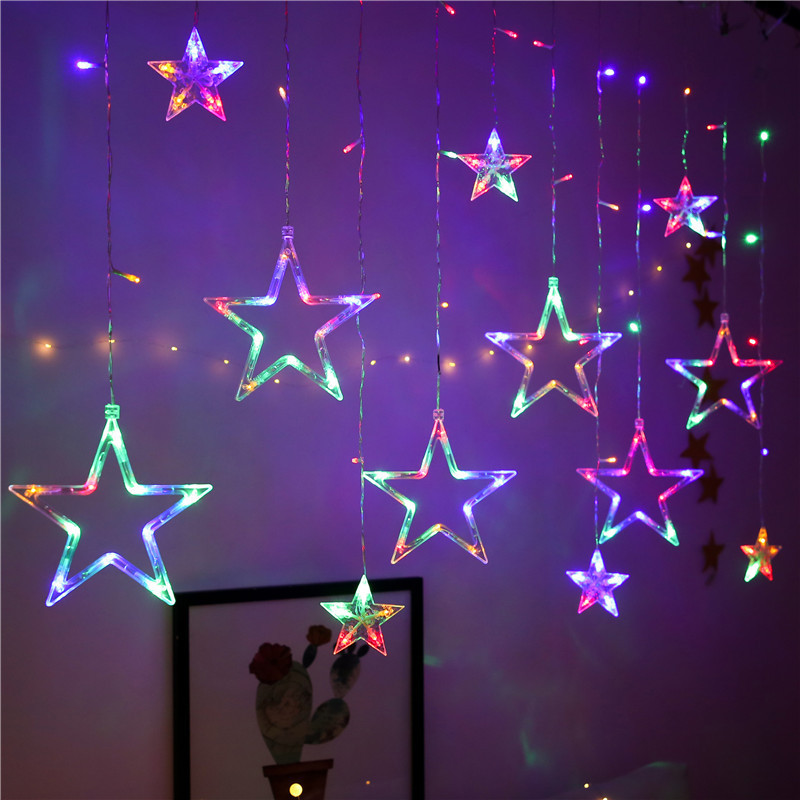 LED de color cadena de luces estrella cadena de luces decoración de Navidad dormitorio ambiente de luz de diseño esfera alta luz de cortina baja
