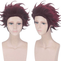Manufacturer wholesale Demon Slayer: Kimetsu no Yaiba all members COS wigs Zenitsu Zenitsu anime wig Kamado Nezuko cos wig