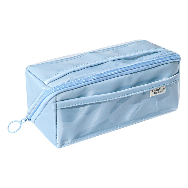 Estuche de lápices transparente de prisma de 10 capas ins japonés de gran capacidad para niños y niñas de secundaria simple estuche de lápices de aspecto alto