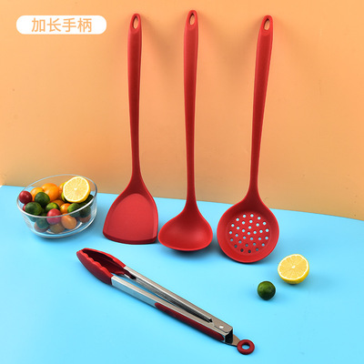 silica gel Kitchenware Four piece suit cooking appliance Spatula a soup spoon Fishing fence kitchen Cooking spoon suit Yangjiang manufacturers