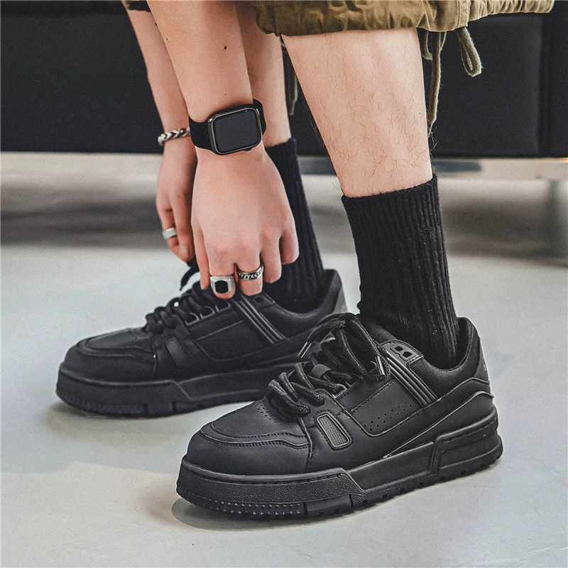 Национальные тенденции ниша 2023 год новая черная американская ретро- sneakers с толстой подошвой повседневные спортивные туфли BX148-H