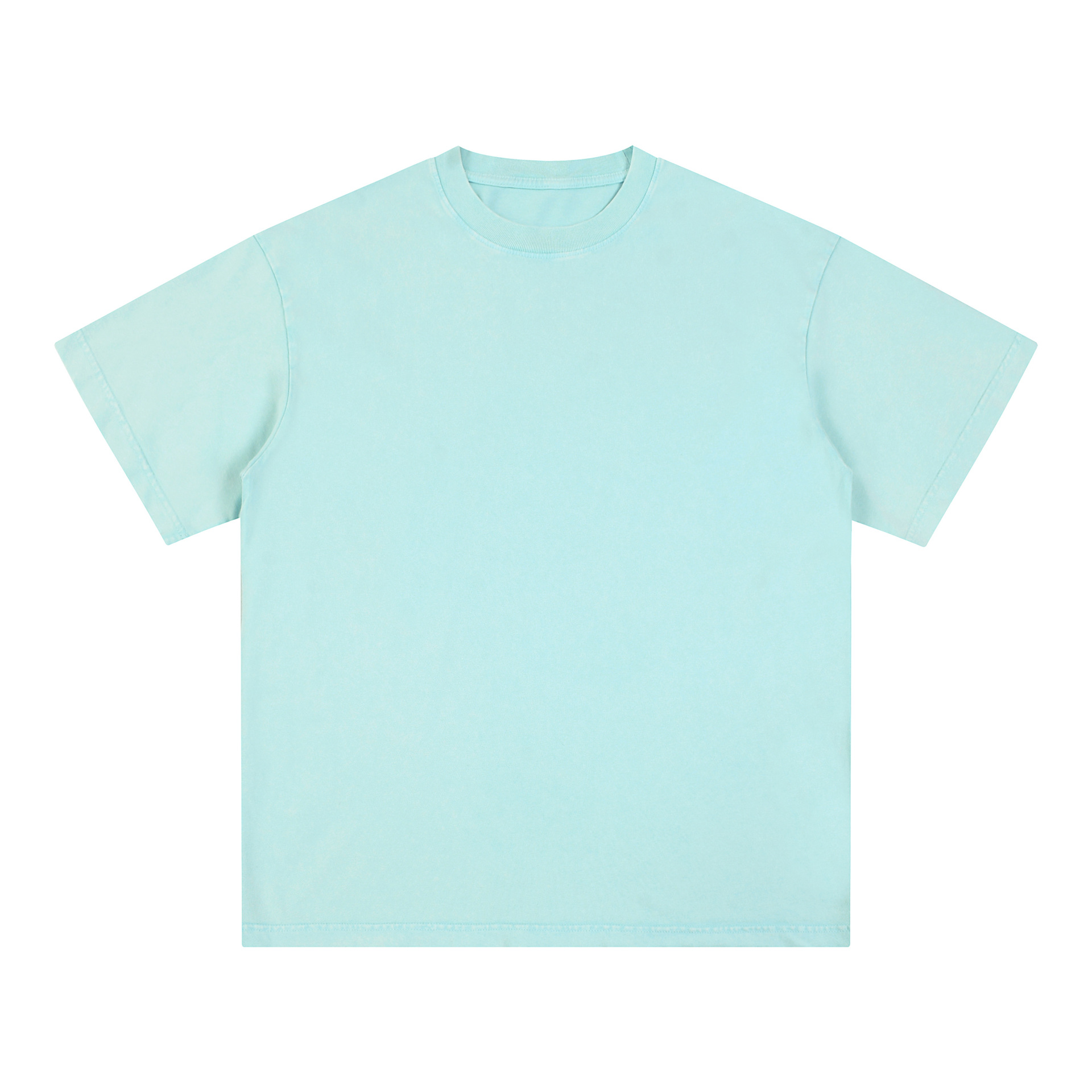 Transfronterizo europeo y americano pesado copo de nieve frito algodón retro lavado y viejo OVERSIZE camiseta de manga corta personalizada de marca de moda de bricolaje