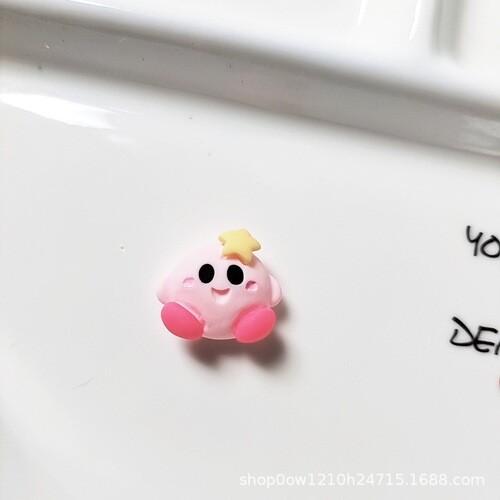 Kirby doll resin diy cream glue accessories mobile phone case accessories water cup stationery shoe buckle patch