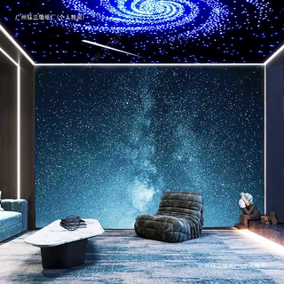 3d宇宙星空主题直播墙纸卧室装饰儿童房壁纸网红背景墙科幻感墙布
