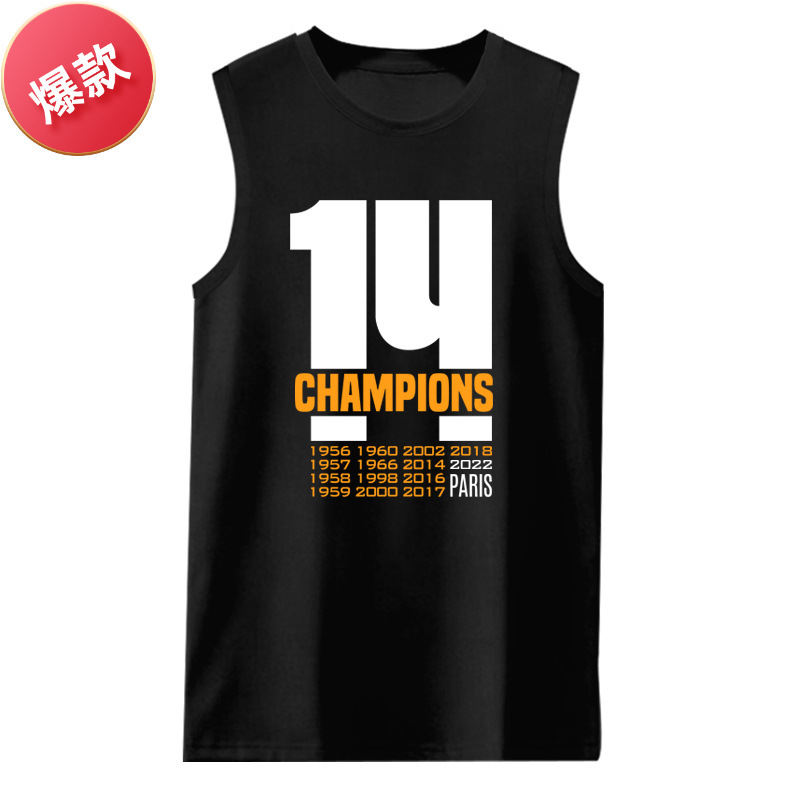 Royal Horse 2022 European Crown Championship 14 Crown FooTball Fan CommemoraTive Sleeveless T-shirT Men's VesT