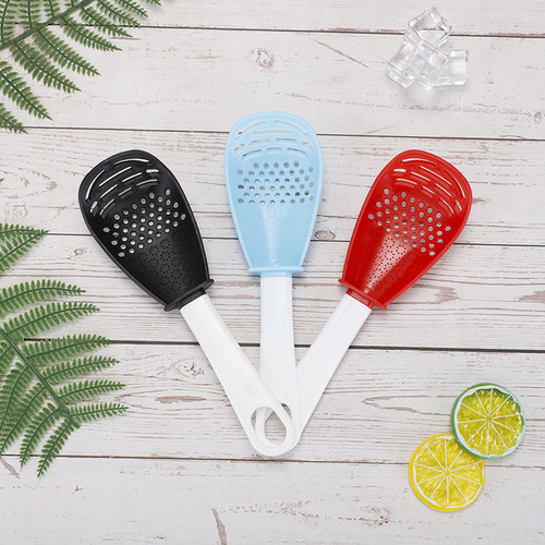 Home kitchen multifunctional cooking spoon silicone kitchen utensils garlic pounder garlic grinding spoon egg white separation artifact