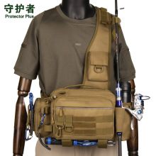 X229 多功能路亚包 大腰包战术斜挎钓鱼垂钓包插杆包收纳户外背包