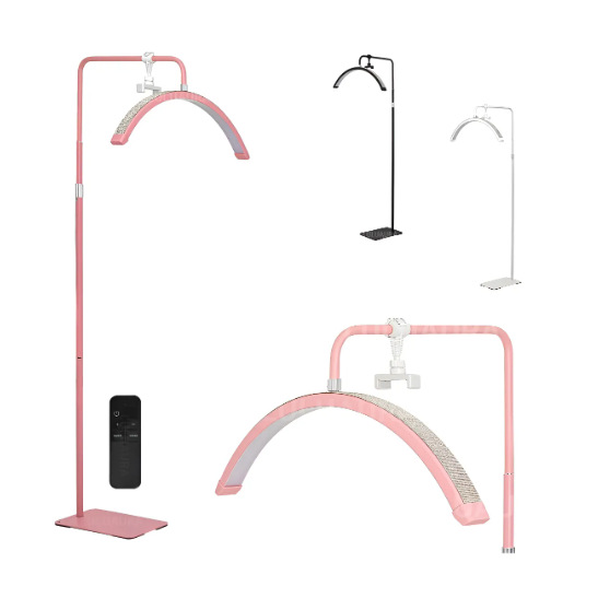 跨境24寸M6X超小包装半月美容灯纹绣纹眉落地补光灯美甲LED睫毛灯