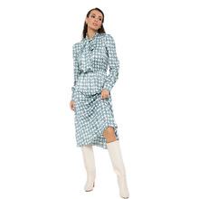 跨境外贸设计感端庄优雅女士连衣裙2025春亚马逊爆款舒适潮流复古