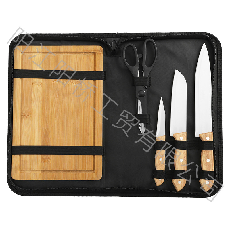 Spot fabricante de herramientas de barbacoa de acero inoxidable juego de pinzas de pala de mango de madera para barbacoa al aire libre juego completo