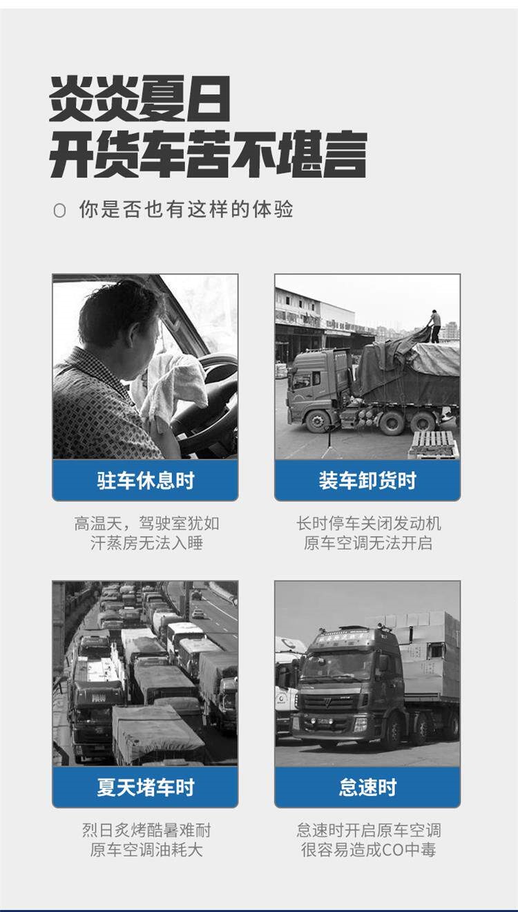 Liyant Large Truck Parking Air Conditioner 24V Cooling 12V Inverter Truck Car Loader Forklift Excavator Vehicle-Mounted