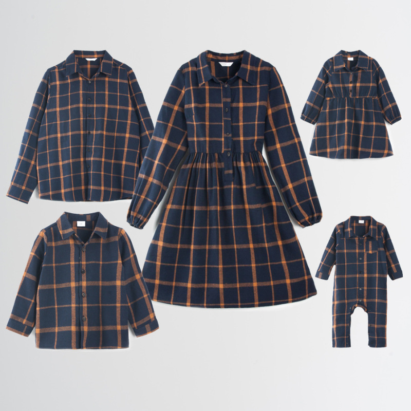 European and American parent-child outfit family outfit explosion plaid shirt dress cross-border Amazon eBay baby ha clothes European and American parent-child outfit family outfit explosion plaid shirt dress cross-border Amazon eBay baby ha clothes