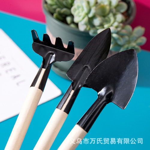 Gardening tools three-piece set mini garden tools shovel shovel plant flower potting manufacturer wholesale delivery