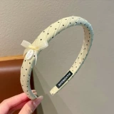 жёлтый波点蝴蝶结海绵发箍