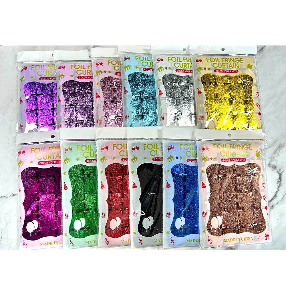 Cortina de seda de lluvia de cuadrado esmaltado aniversario atmósfera de la fiesta de cumpleaños decoración de fondo de la pared decoración de fondo de escenario