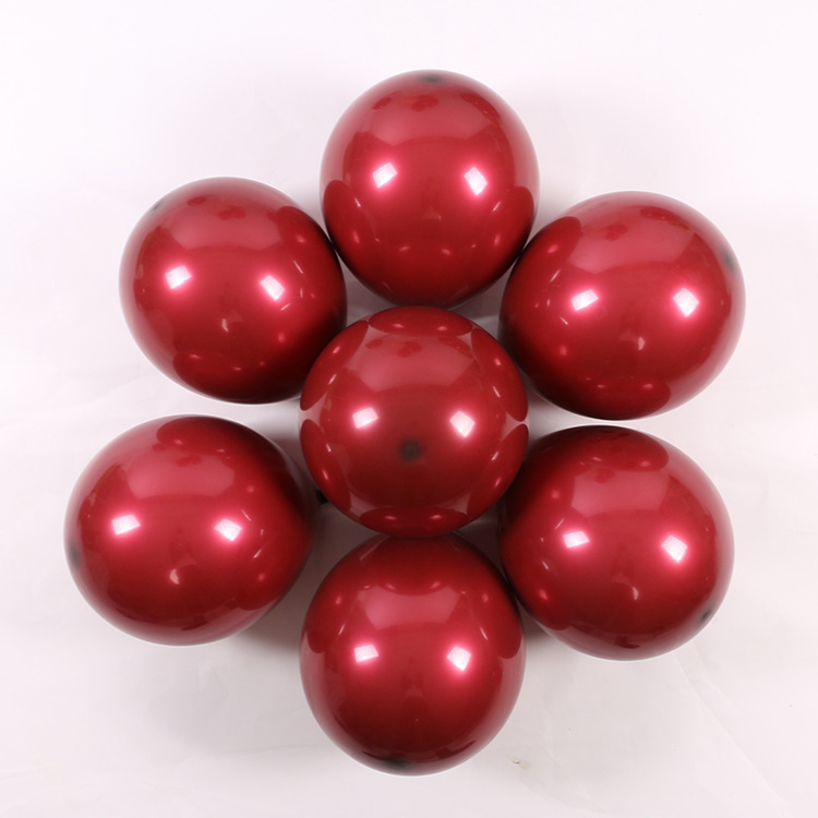 Decoración de la habitación de la boda globo de 10 pulgadas de doble capa romántica propuesta confesión de látex Chanel Globo Rojo globo metálico al por mayor