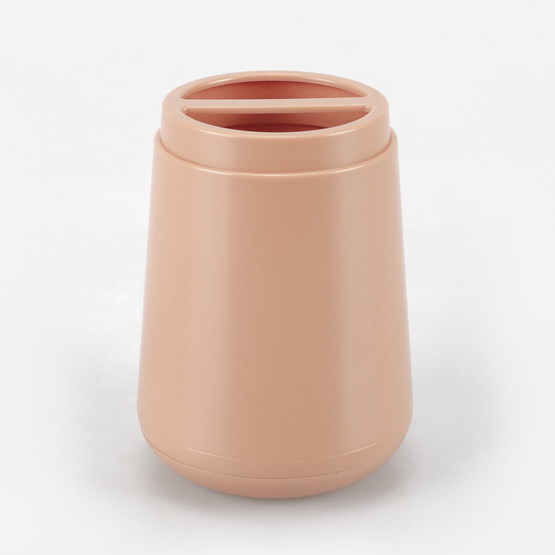 Color sólido nuevo baño de plástico suministros de cuatro piezas conjunto enjuague bucal cepillado rack hogar caja de jabón Baño de almacenamiento cubierta de baño