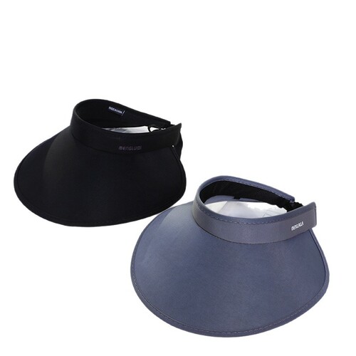Empty top sunscreen hat for women's summer ice silk anti-ultraviolet outdoor UV face-covering sun hat, black sunshade hat with large brim