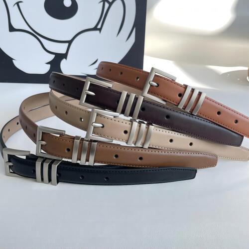 Retro cowhide leather belt  new style Korean style ins style design versatile trouser belt for men and women with jeans fashion