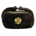 Green Cloth 125g Dark Brown Velvet Double-Headed Eagle Badge